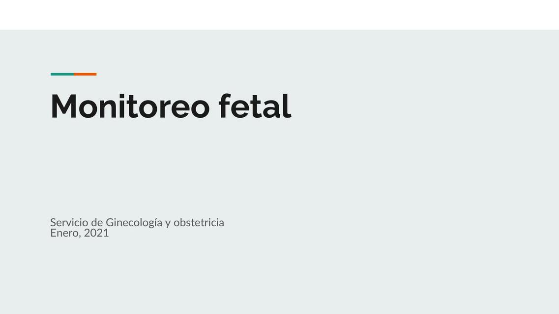 Monitoreo Fetal