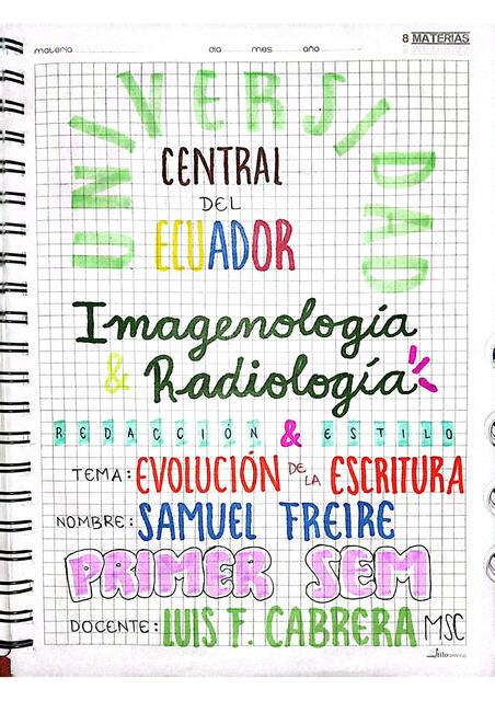 Evolución de la Escritura 