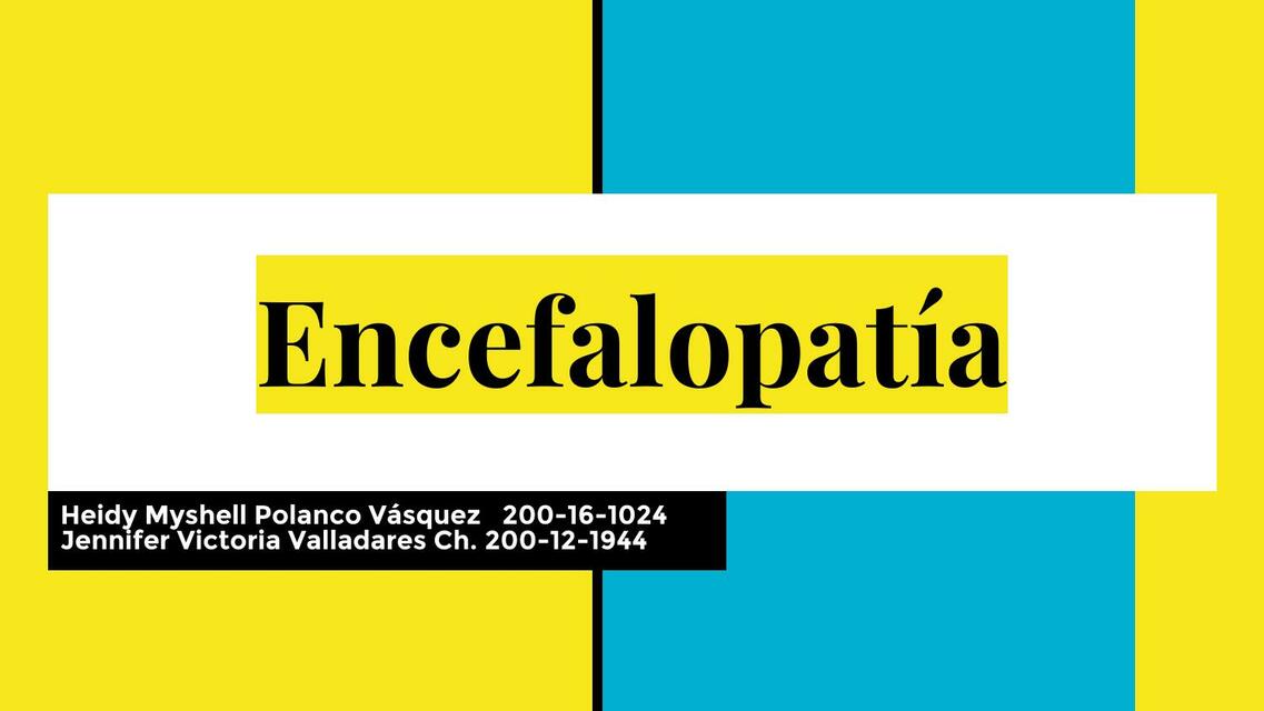 Encefalopatía