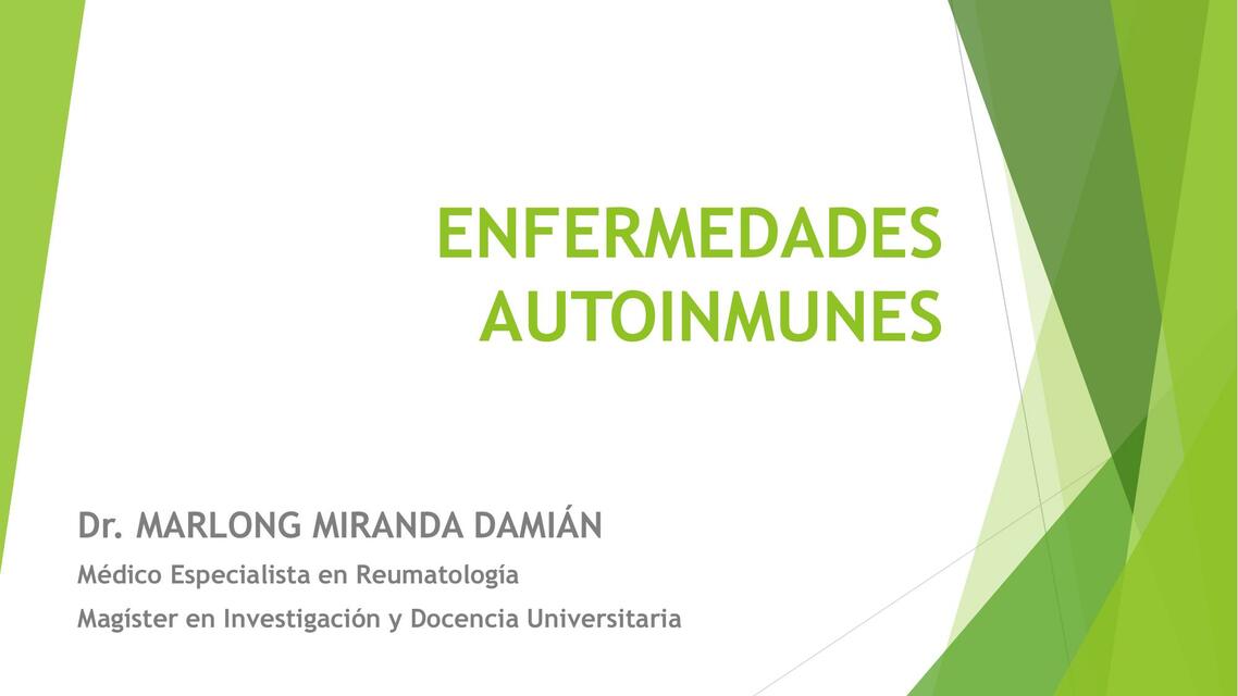 Enfermedades Autoinmunes