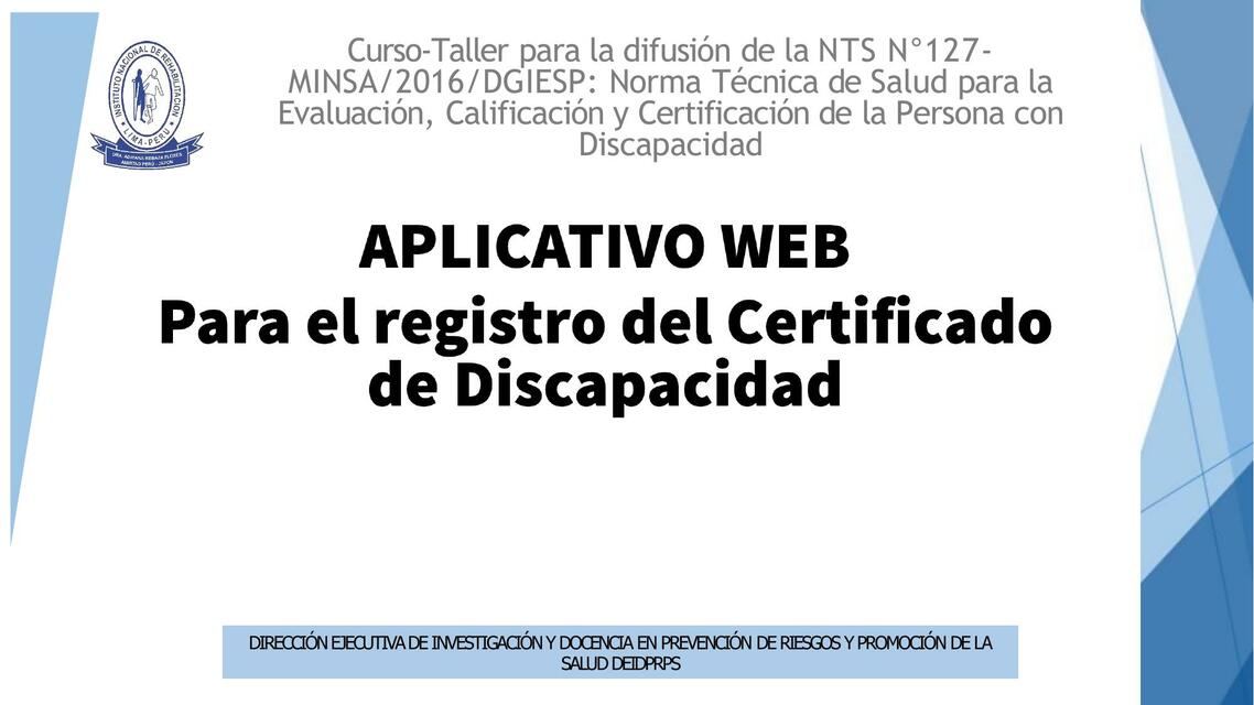 Registro del certificado de discapacidad 