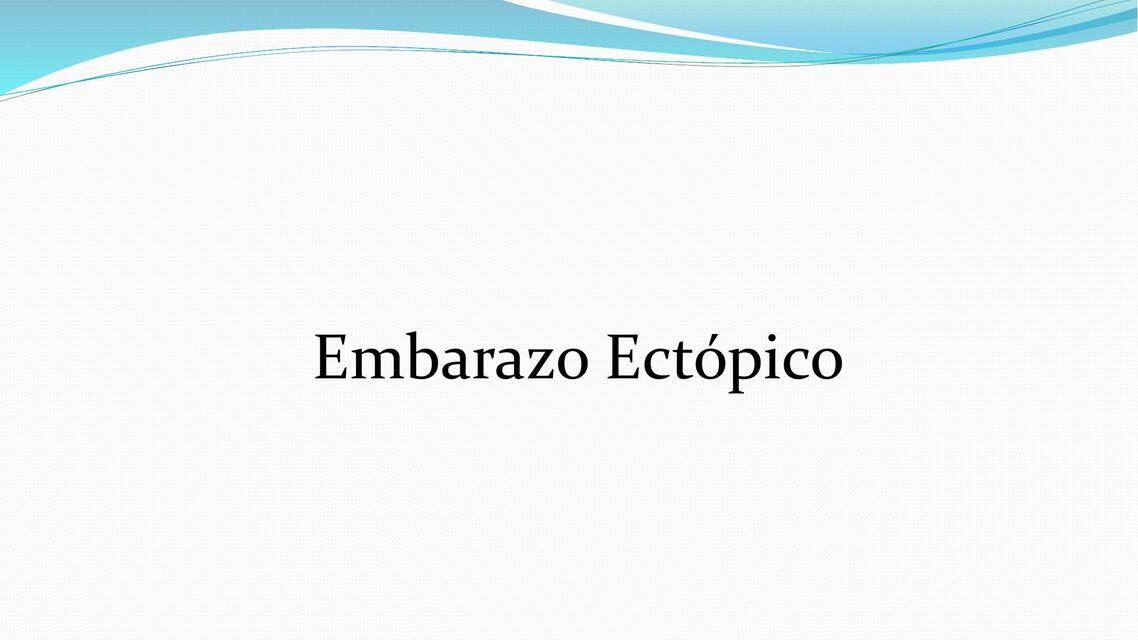 Embarazo Ectopico