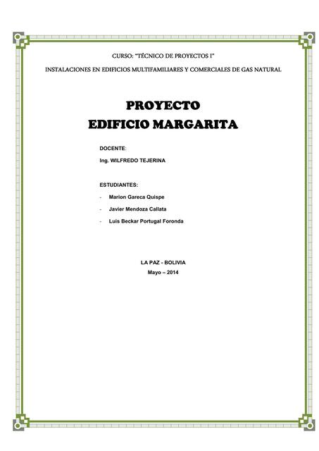 Proyecto Edificio Margarita 