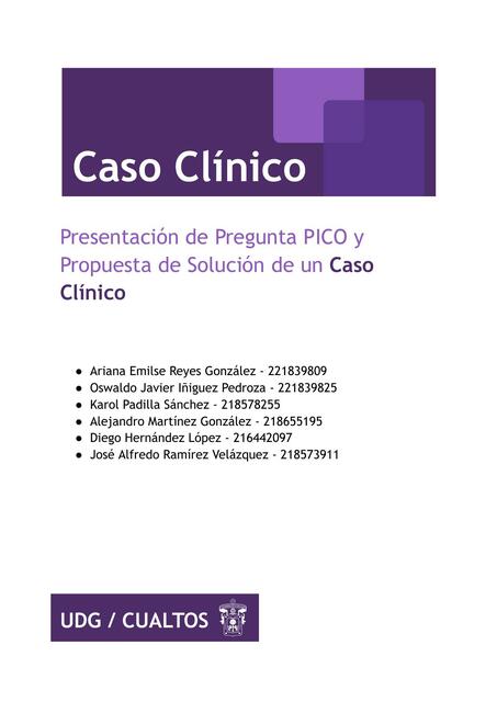 Caso Clínico de Traumatología y Ortopedia 