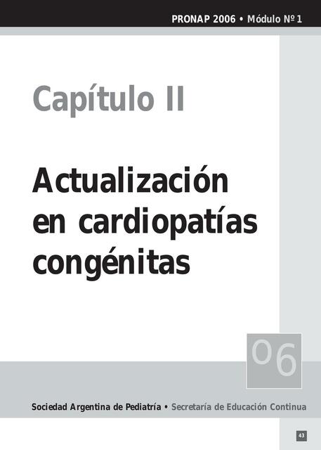 Actualización en Cardiopatías Congénitas 