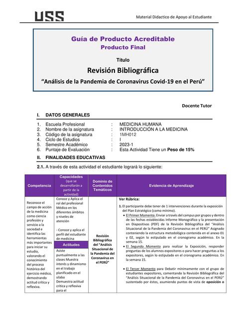 Análisis de la Pandemia de Coronavirus Covid-19 en el Perú