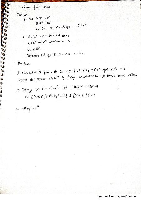 Analisis Matemático 2 ( Calculo  Multivariable) - Ejercicios Resuletos