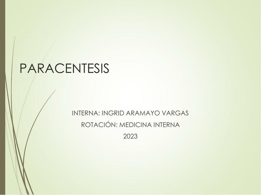 PARACENTESIS