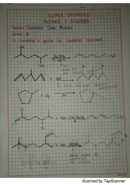 Alcanos y alquenos 