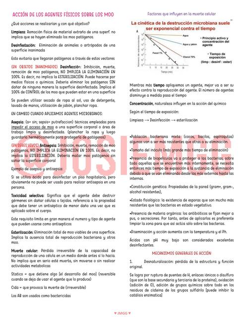 Efecto de agentes físicos sobre microorganismos