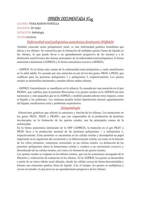 Enfermedad Renal Poliquística Autosómica Dominante (PQRAD)