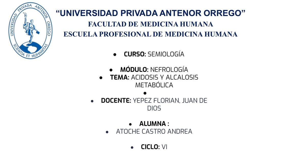 Acidosis y alcalosis metabólica 