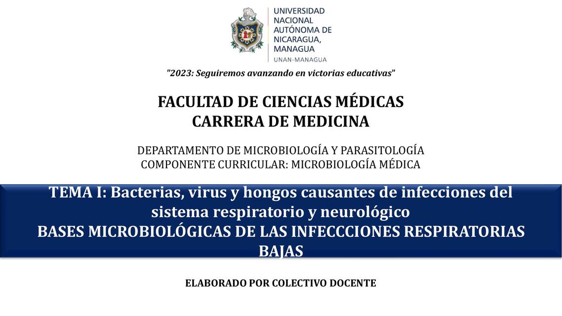 Bacterias, Virus y Hongos causantes de Infecciones del Sistema Respiratorio y Neurológico 