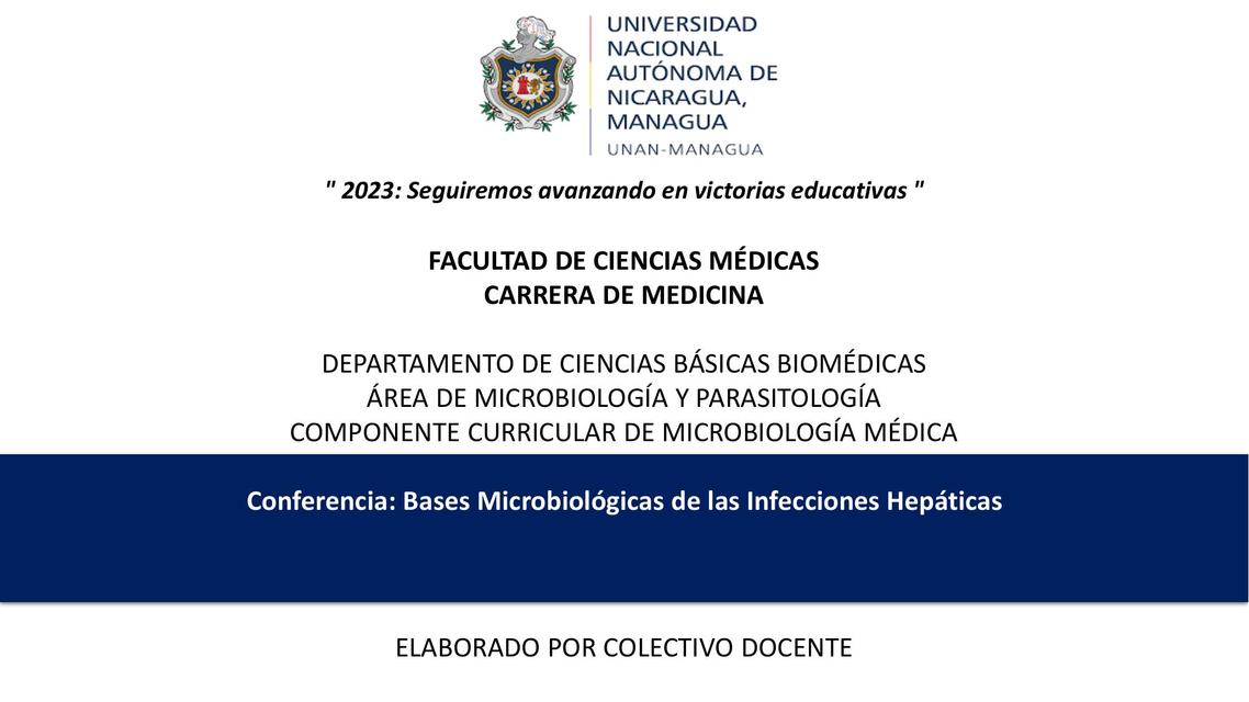 Bases Microbiológicas de las infecciones hepáticas 