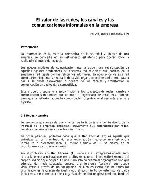 Comunicacion informal