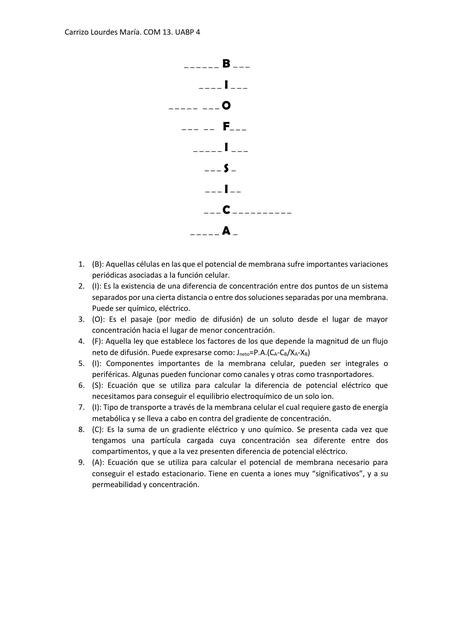 crucigrama biofísica