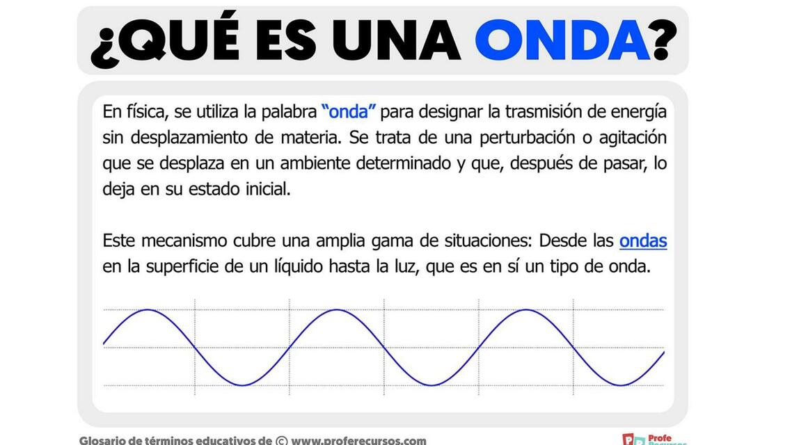 ¿Qué es una Onda?