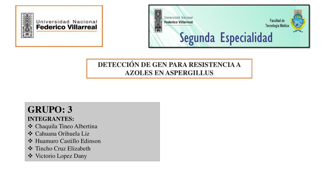 Detección de Gen para Resistencia a Azoles en Aspergillus 