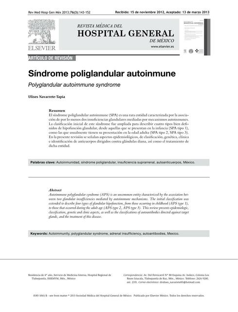 Síndrome Poliglandular Sutoinmune 