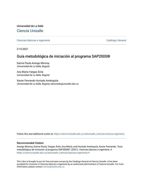 Guía metodológica de iniciación al programa SAP