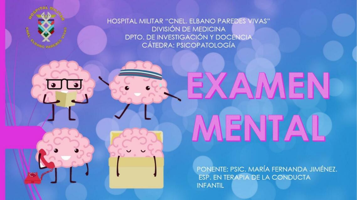 Examen Mental - Psicopatología