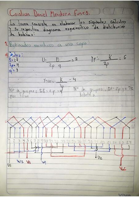 Rebobinado Trifásico Calculo y diagramas 