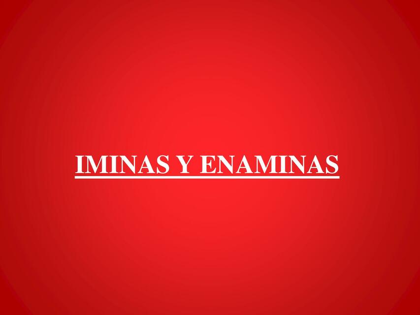 Iminas y Enaminas 