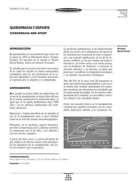 Quiropraxia y deporte 