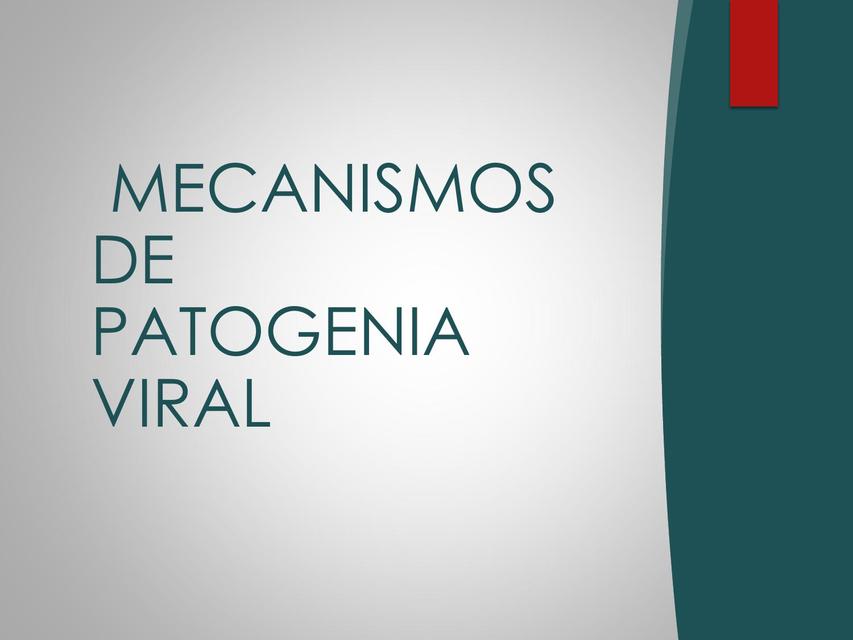 Mecanismos de patogenia viral  