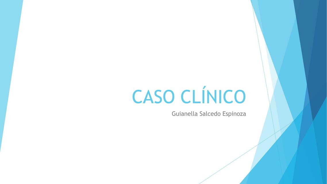 Caso clínico obstrucción intestinal