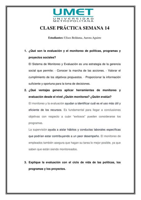 Evaluación y Monitoreo de Políticas 