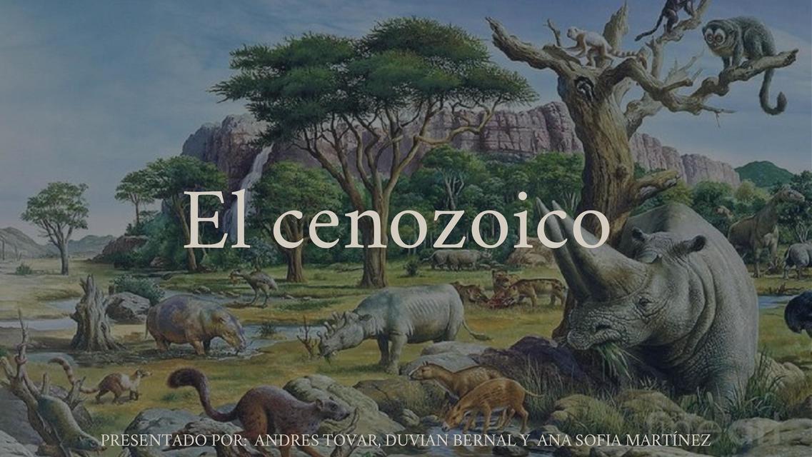 El cenozoico   