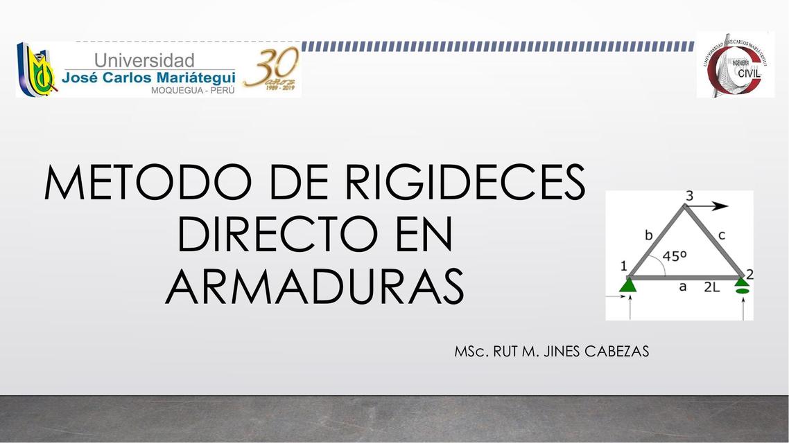 Método de rigideces directo en armaduras  