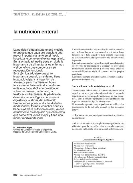 Nutricion enteral