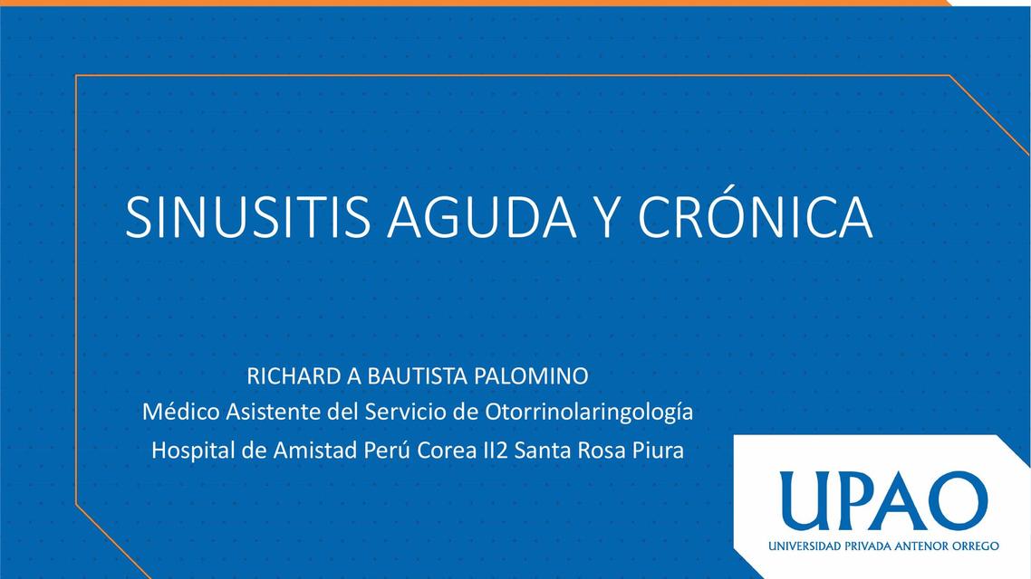 Sinusitis aguda y crónica  