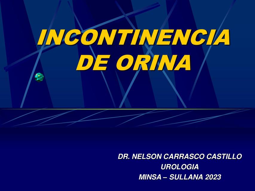 Incontinencia de orina 