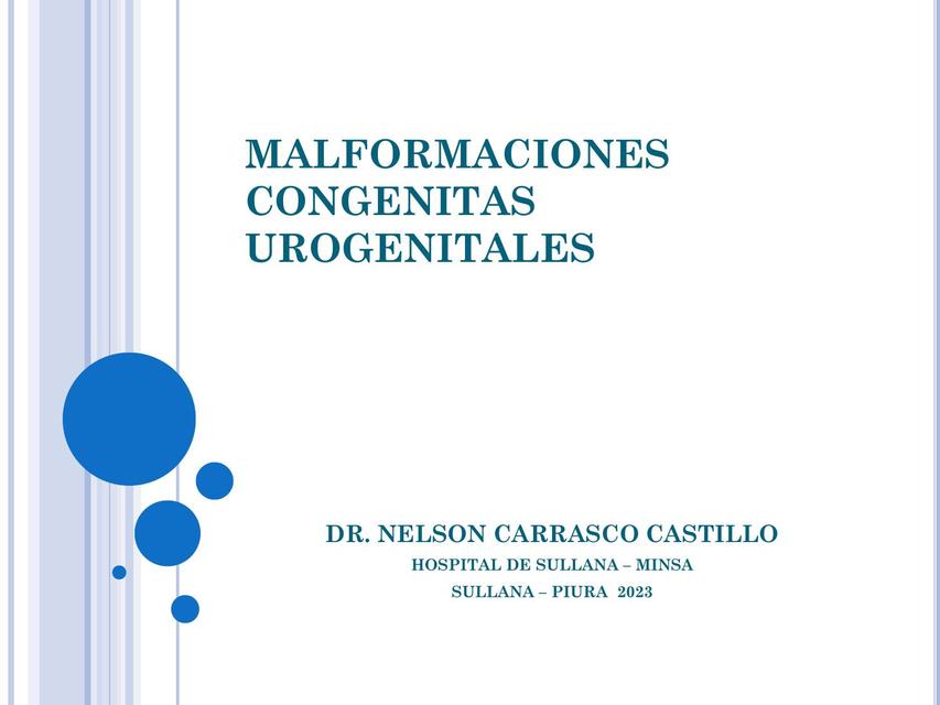 Malformaciones congénitas urogenitales 