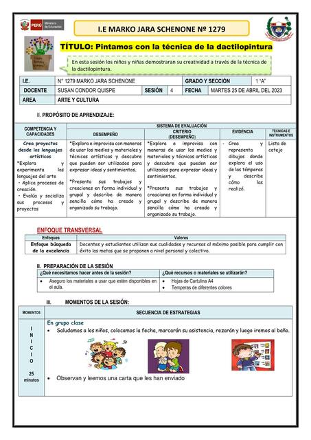 Técnica de la Dactilopintura 