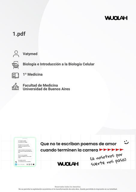 Organización Estructural y Molecular de la Célula 