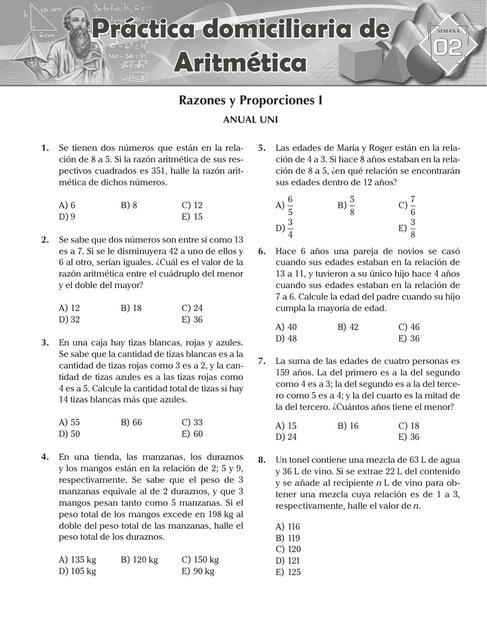 Razones y Proporciones I 