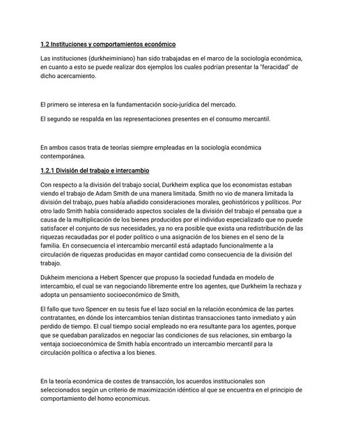 Instituciones y Comportamientos Económico