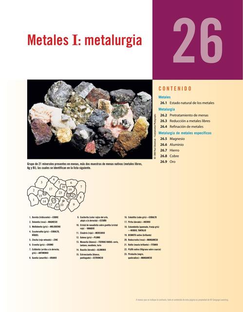 Metales I: Metalurgia 