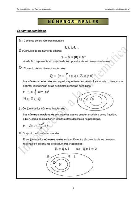 Capítulo 1 Números Reales