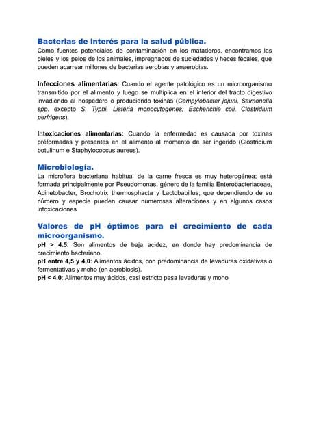 Microbiología de la carne y sus bacterias | Samantha Shernandez | uDocz