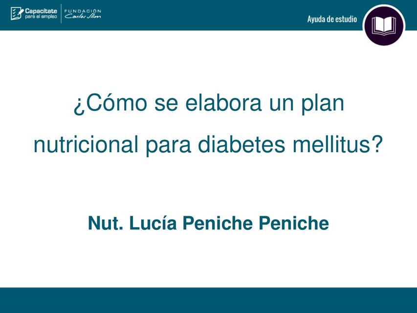 ¿Cómo se Elabora un Plan Nutricional para Diabetes Mellitus?