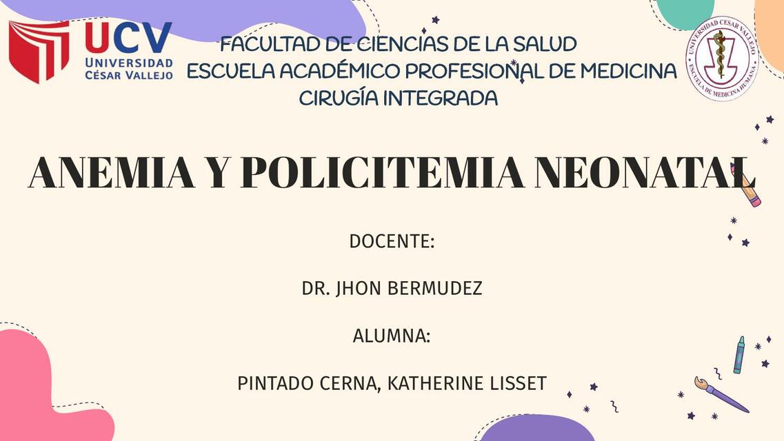 Anemia y Policitemia Neonatal 