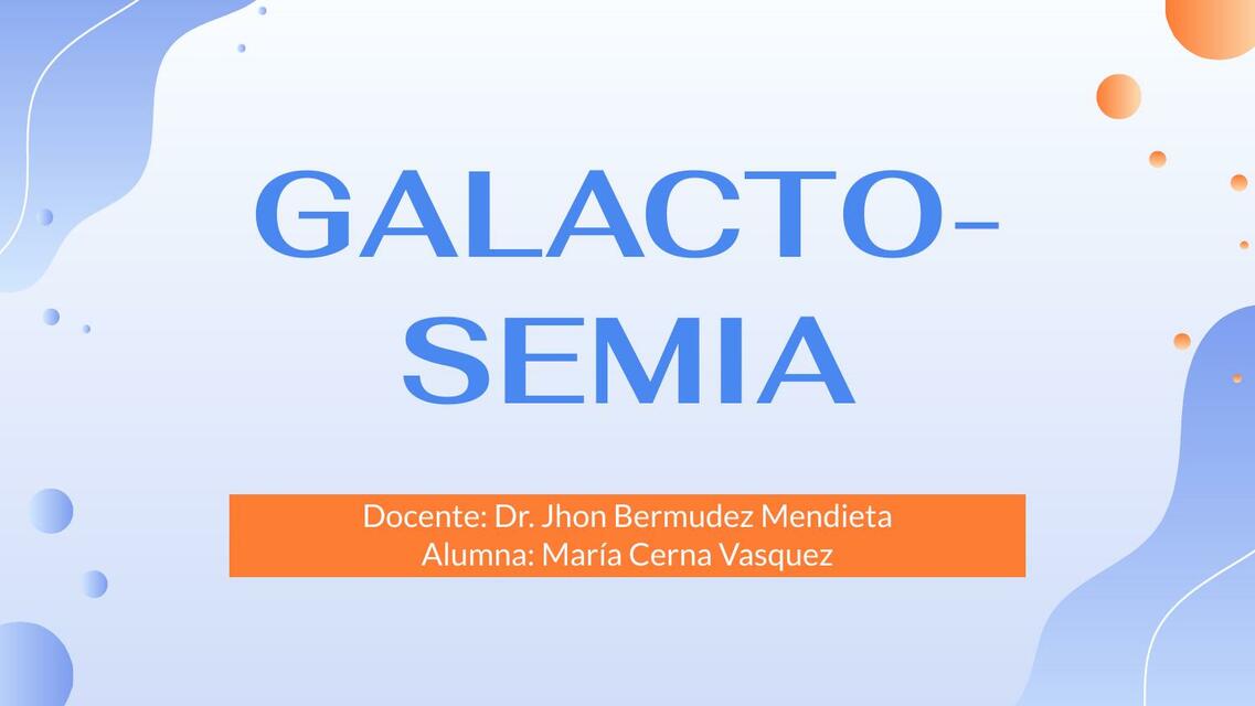 Galactosemia 