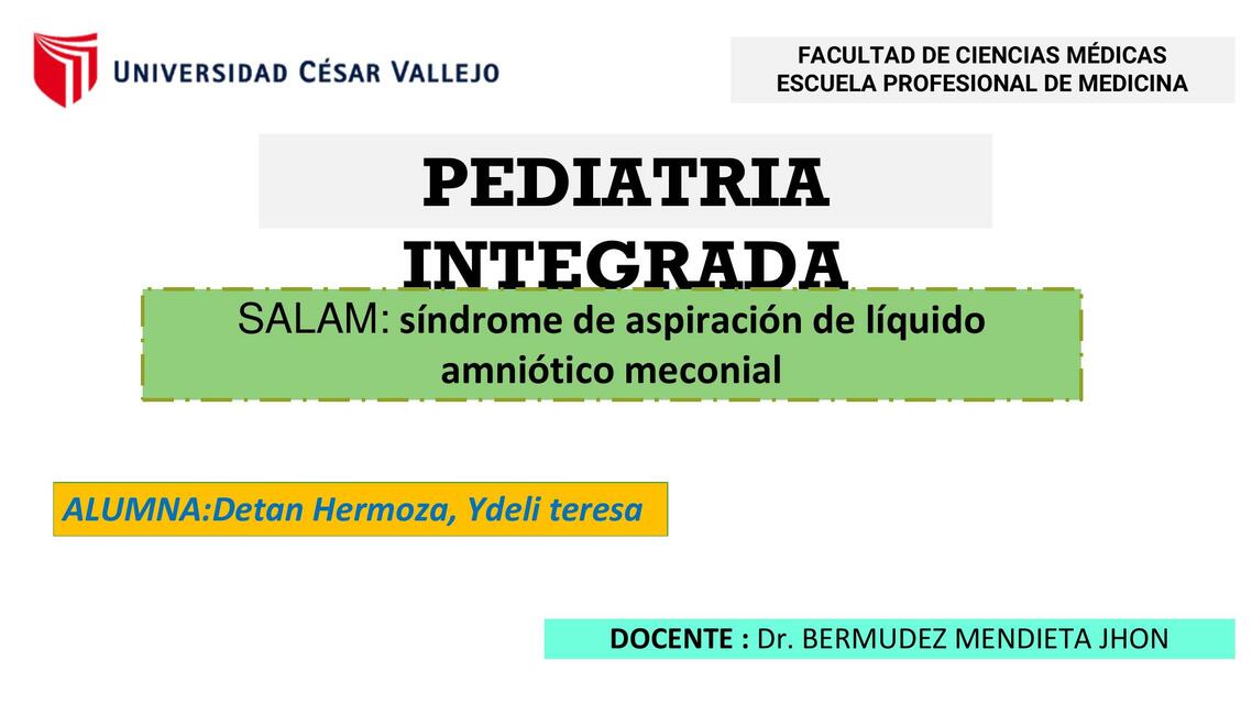 Síndrome de Aspiración de Líquido Amniótico Meconial 