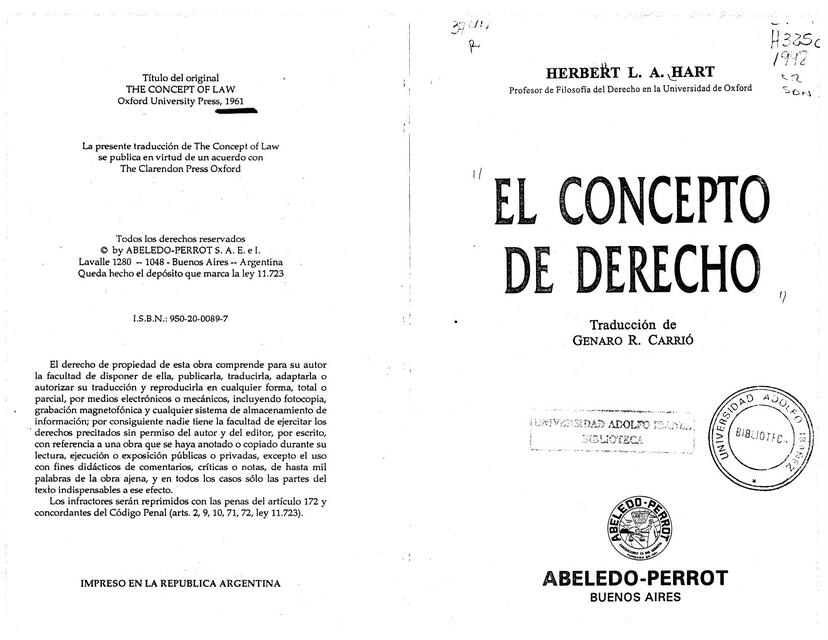 El Concepto de Derecho