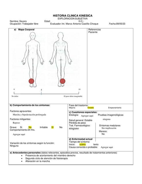 Historia Clínica Kinésica 
